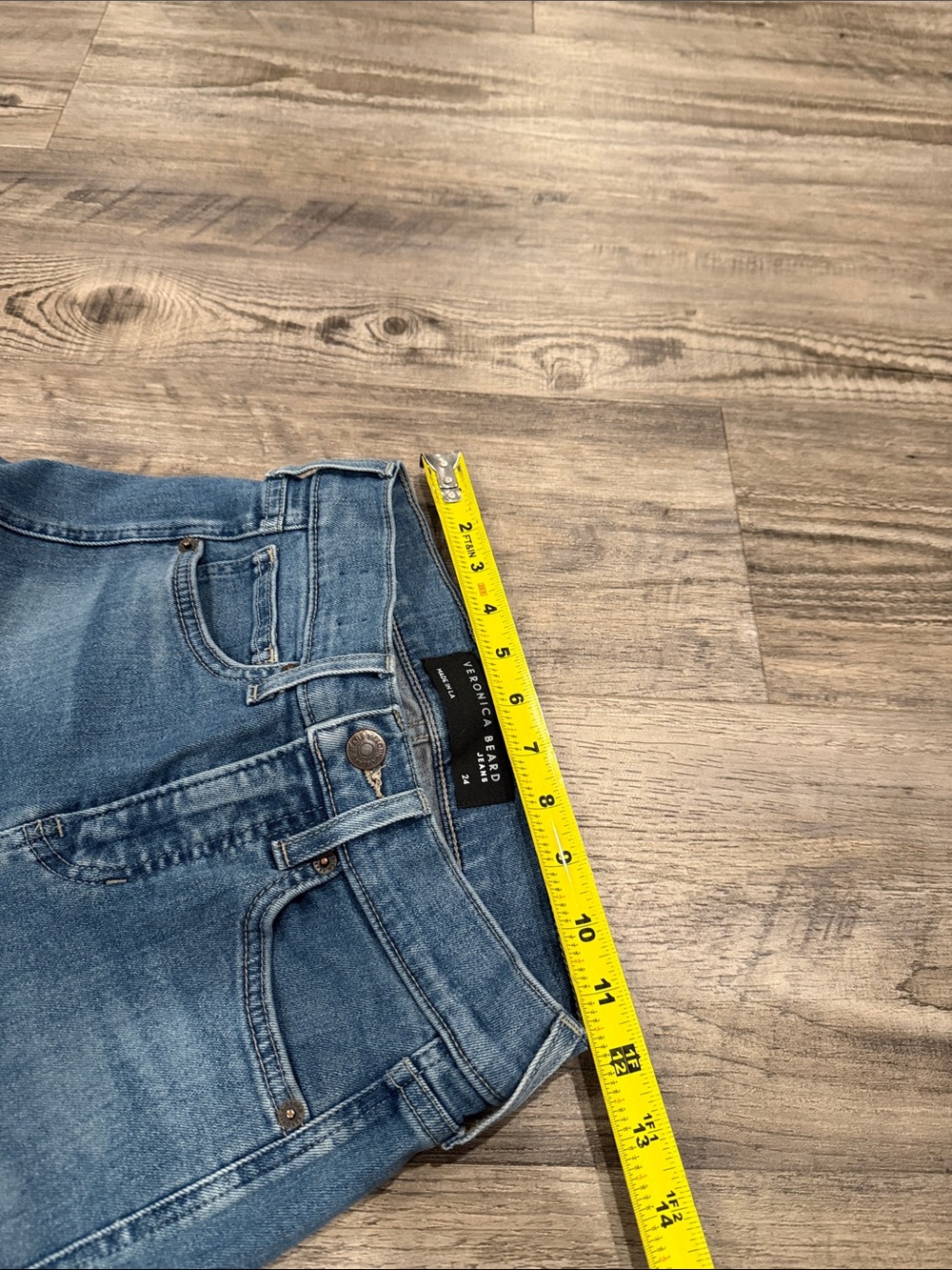 VERONICA BEARD Sheridan Exaggerated Flare Jeans Dark Hale High Rise Size 24 - Picture 10 of 12